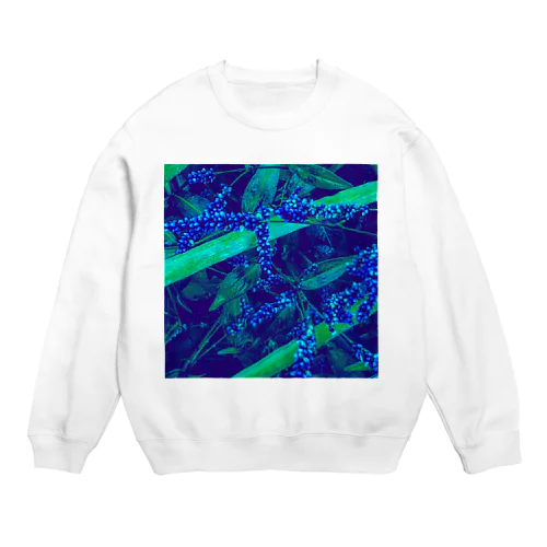 犬蓼BLUE Crew Neck Sweatshirt