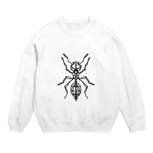 ant　(あり)　モノトーンバージョン　Full of vitality　(フル　オブ　バイタリティ) Crew Neck Sweatshirt