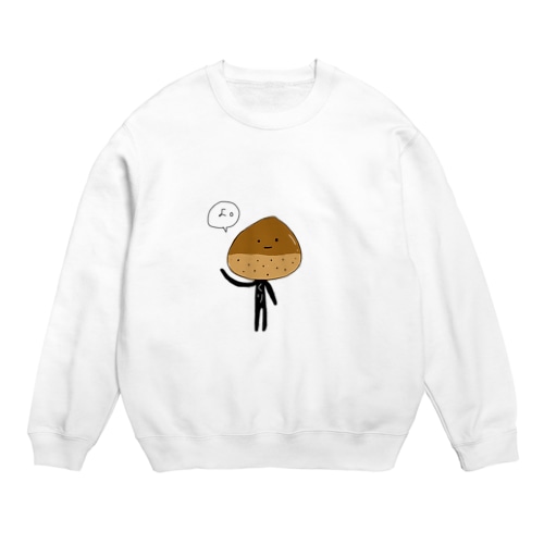 挨拶フード Crew Neck Sweatshirt