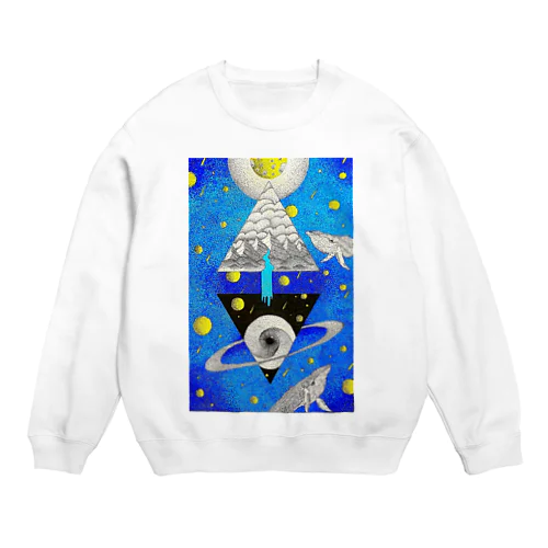 碧宙(blue galaxy) Crew Neck Sweatshirt