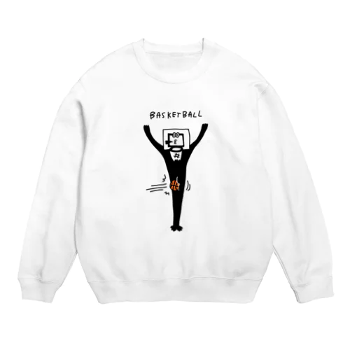 バスケットボール　ゴールに直撃 Crew Neck Sweatshirt