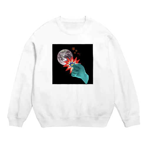 縦並びパンチくん Crew Neck Sweatshirt