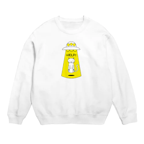 HELP猫 Crew Neck Sweatshirt