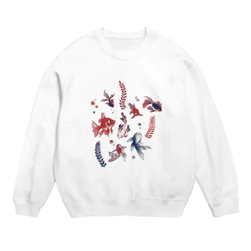 【日本レトロ#27】金魚 Crew Neck Sweatshirt