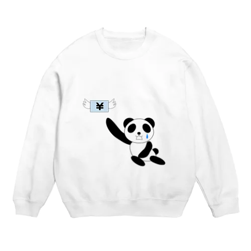 金欠パンダ Crew Neck Sweatshirt