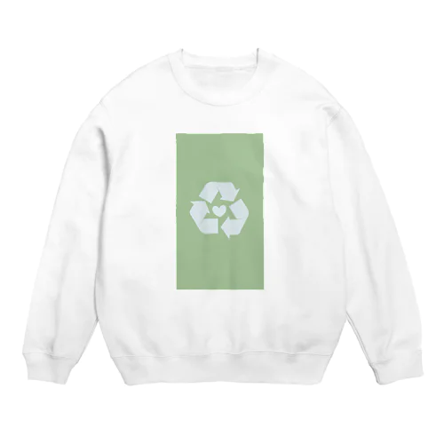 愛も体もリサイクル Crew Neck Sweatshirt