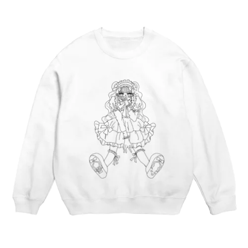 リボンロリィタちゃん Crew Neck Sweatshirt