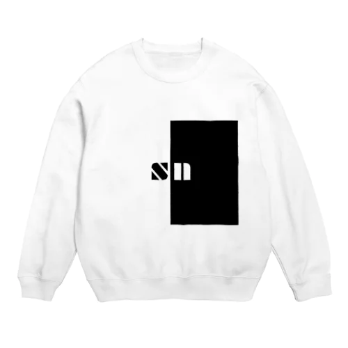 N極S極 モノトーン ［font:plaster］ Crew Neck Sweatshirt