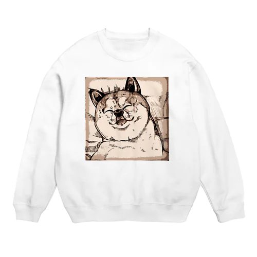 柴犬 (眠) Crew Neck Sweatshirt