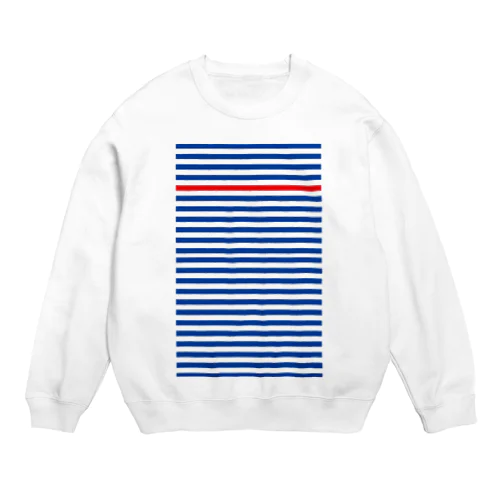 sui-hey　青 Crew Neck Sweatshirt