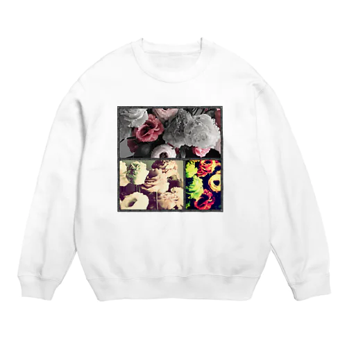 大人可愛いシックな花柄 Crew Neck Sweatshirt