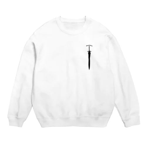 "Swordman" ソードマン_White Crew Neck Sweatshirt