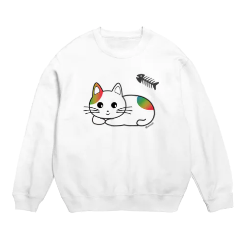 詩愛（しおん）猫コラボ商品 （レインボー） Crew Neck Sweatshirt