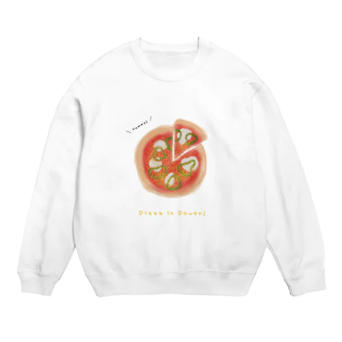 ピザはちから！ Crew Neck Sweatshirt