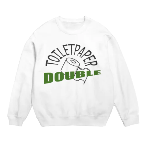 トイレットペーパーダブル（黒文字） Crew Neck Sweatshirt