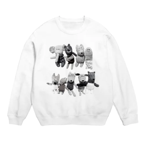 モノクロアニマルズ Crew Neck Sweatshirt