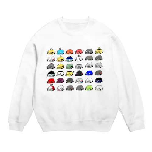 【最新版】くるまさんたち。 Crew Neck Sweatshirt