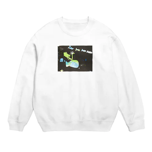 宇宙にいる魚 Crew Neck Sweatshirt