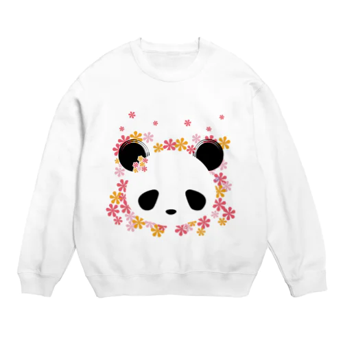 花パンダ Crew Neck Sweatshirt