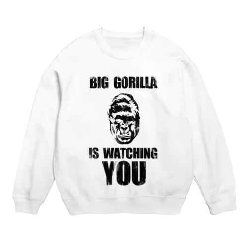 BIG GORILLA IS WATCHING YOU Crew Neck Sweatshirt