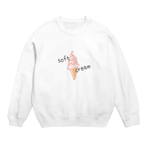 soft cream Crew Neck Sweatshirt