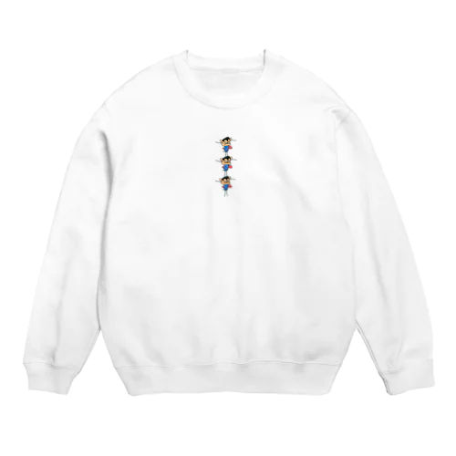 とりぷるひーろー Crew Neck Sweatshirt