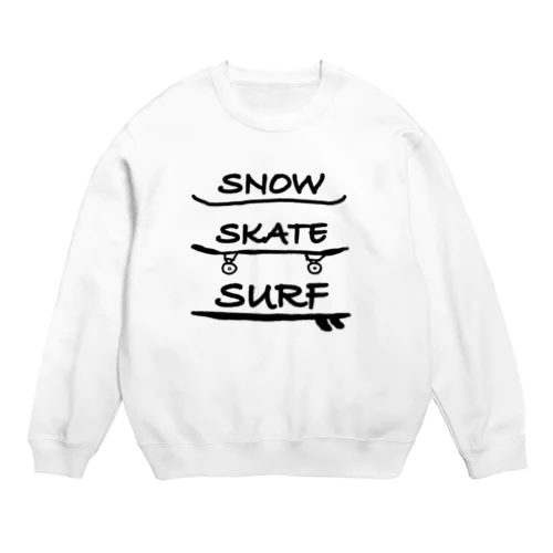 Snow Skate Surf Crew Neck Sweatshirt