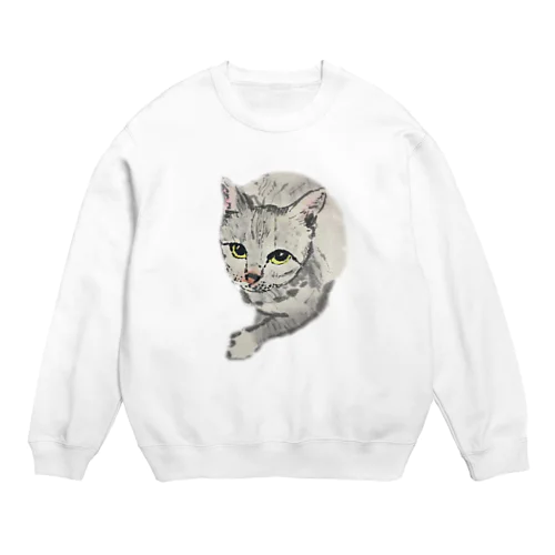 我的猫很可爱 Crew Neck Sweatshirt