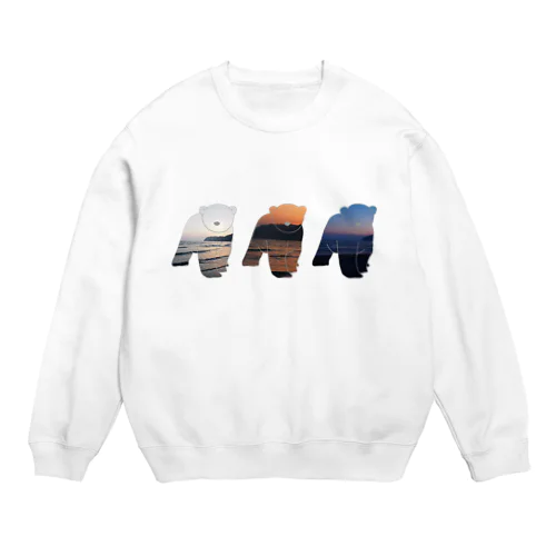 しろくまくんたち Crew Neck Sweatshirt