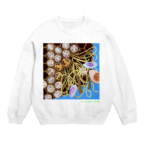 スズメバチラーメン Crew Neck Sweatshirt