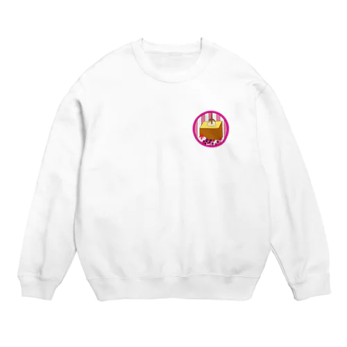 フレンチトースト  ピンクストライプ Crew Neck Sweatshirt