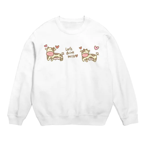 モーモーウシのモーモーちゃん Crew Neck Sweatshirt