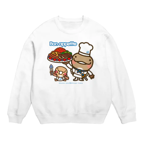 邑南町ゆるキャラ：オオナン・ショウ『Bon Appetit』 Crew Neck Sweatshirt