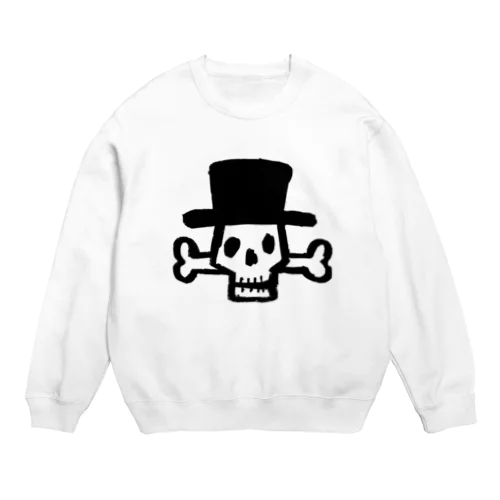 ガイコツ帽子 Crew Neck Sweatshirt