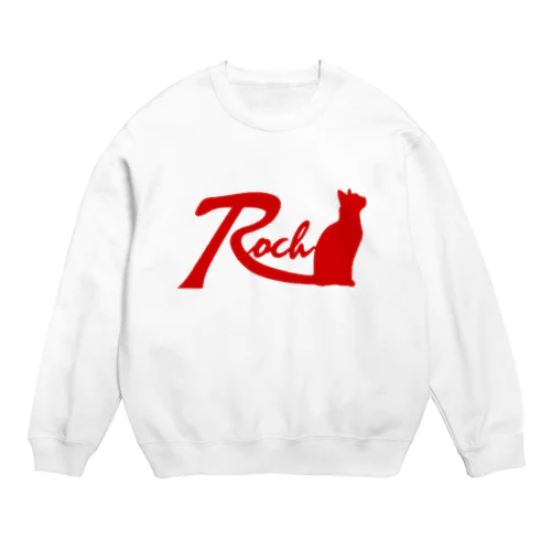 Rock cat red Crew Neck Sweatshirt