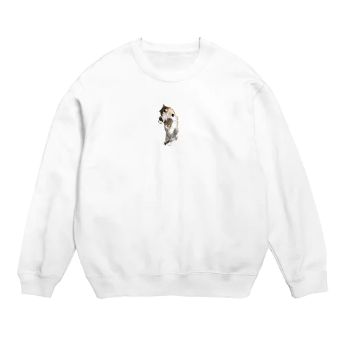 寝そべるホワミちゃん Crew Neck Sweatshirt