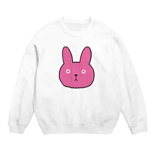 ヤバうさの顔 Crew Neck Sweatshirt