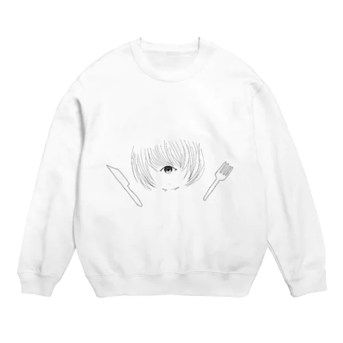 単眼少女① Crew Neck Sweatshirt