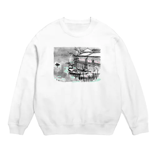 ＃いくぞ岩田屋　　佃　島 Crew Neck Sweatshirt