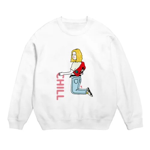 Chill ちるチールネ Crew Neck Sweatshirt