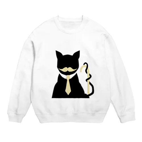 お出かけの猫 Crew Neck Sweatshirt