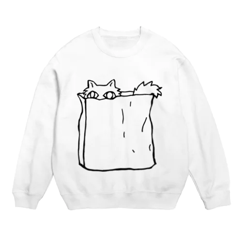 ネコとかみぶくろ Crew Neck Sweatshirt