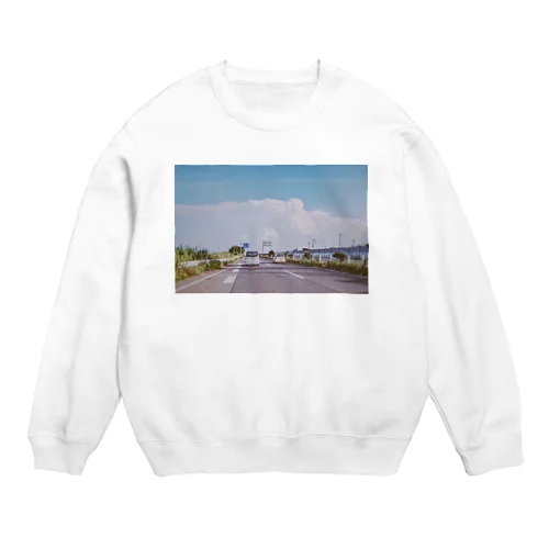 アイスクリームに惚れちゃいそうな空 Crew Neck Sweatshirt