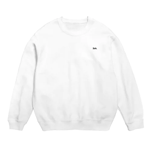 『3ch.』-White- Crew Neck Sweatshirt