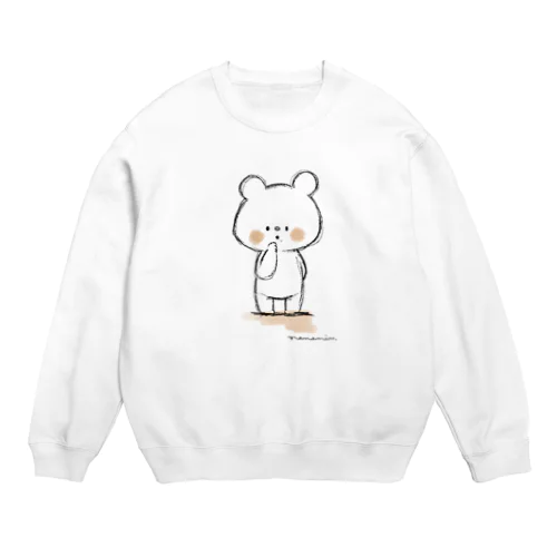 しろくまななみん ラフ画風 Crew Neck Sweatshirt