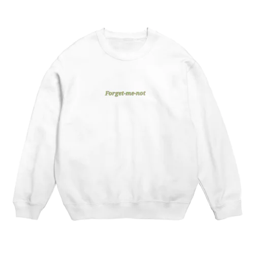 Forget-me-not(green) Crew Neck Sweatshirt