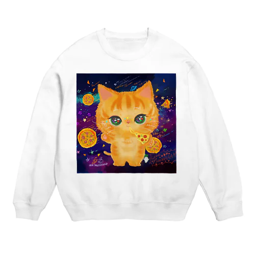 ぴざうましうまし Crew Neck Sweatshirt