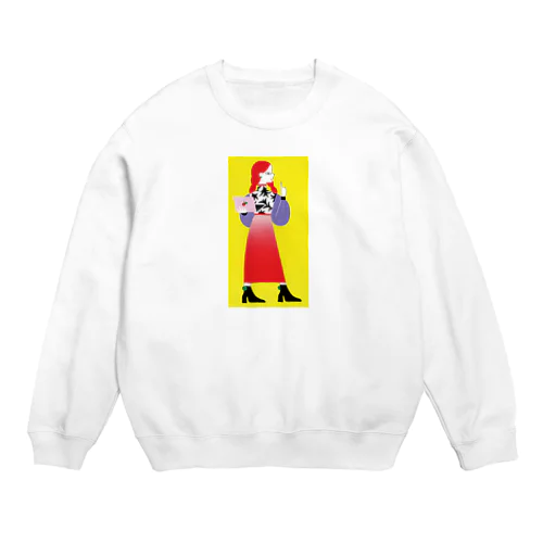 20.あい背景あり Crew Neck Sweatshirt