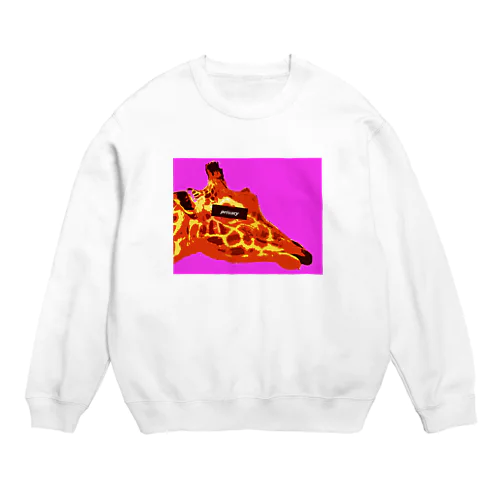 privacy animals_giraffe ver. Crew Neck Sweatshirt