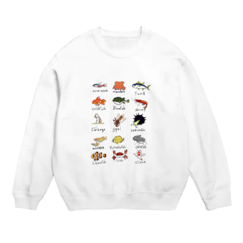 お魚図鑑 Crew Neck Sweatshirt